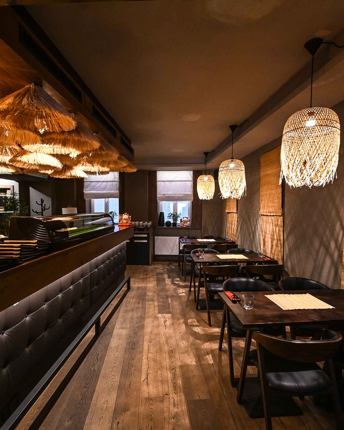 Interiér restaurace Hatsu