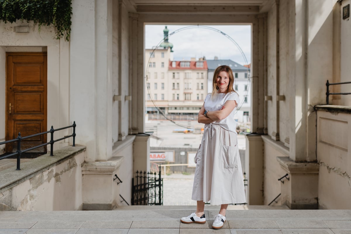 Průhled od Besedního domu je stavbě nového sálu