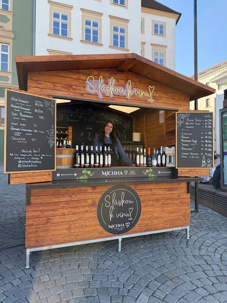 Stánek na Zelném trhu.