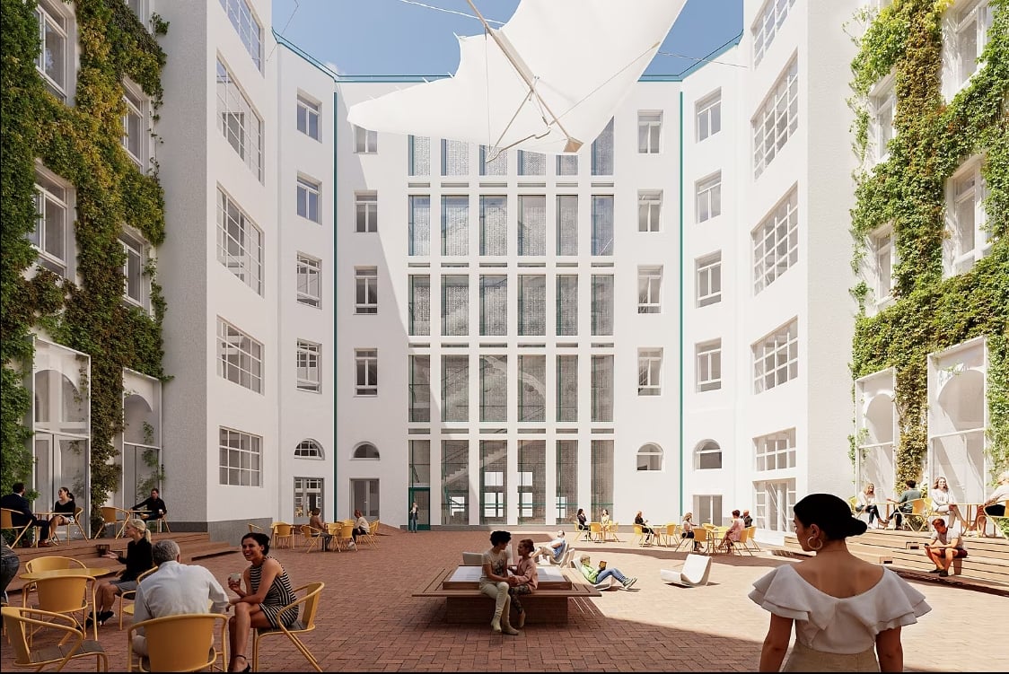 Vizualizace zpřístupněného nádvoří