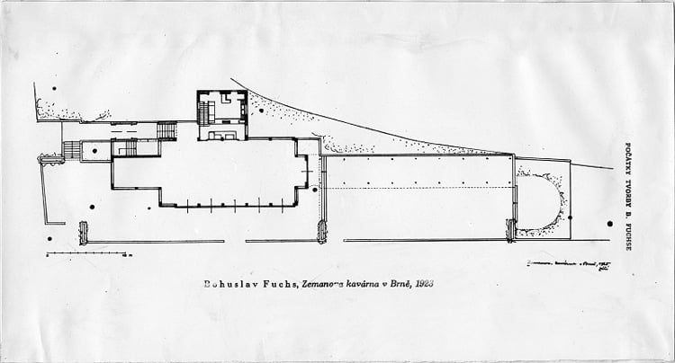 Plány původní kavárny
