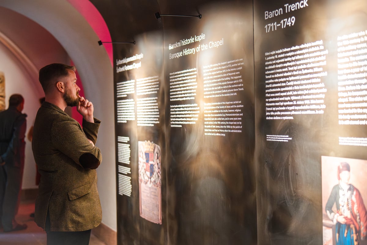 Panel věnovaný barokní historii kaple a dobovým souvislostem.