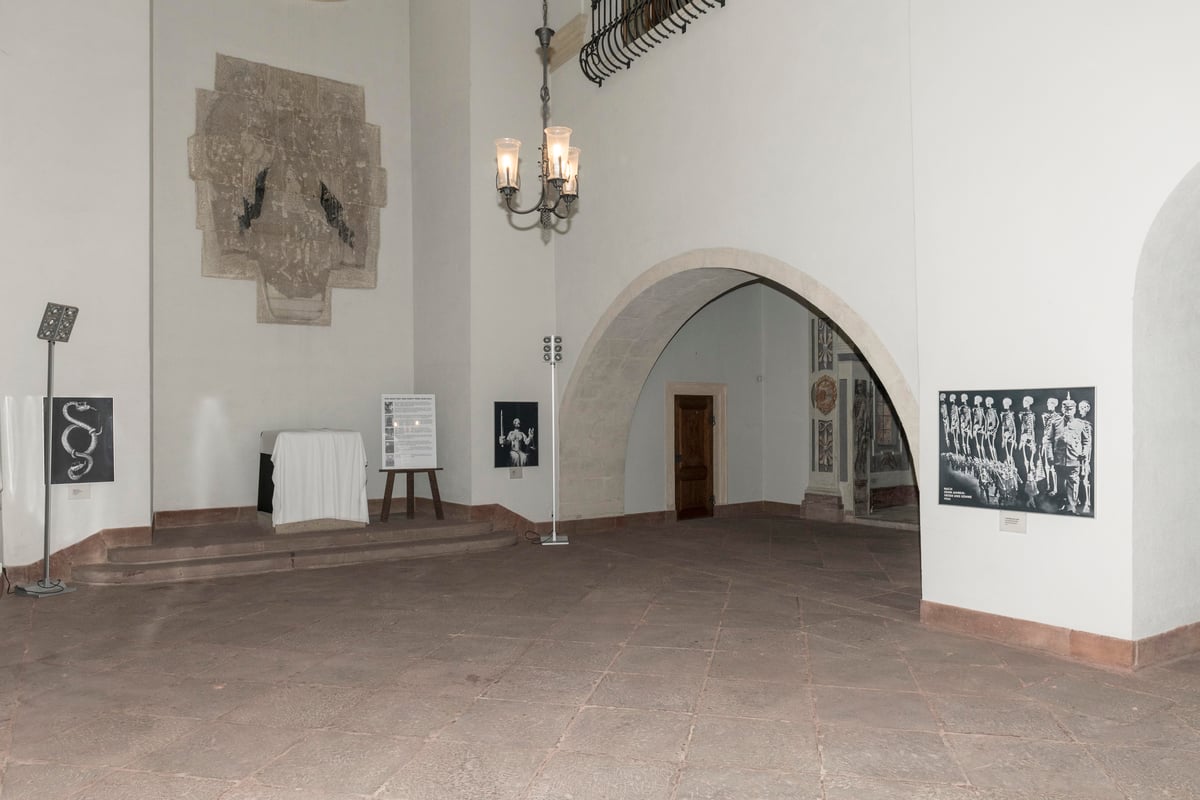 Dnešní stav kaple před nainstalováním nové expozice Kaple křížů