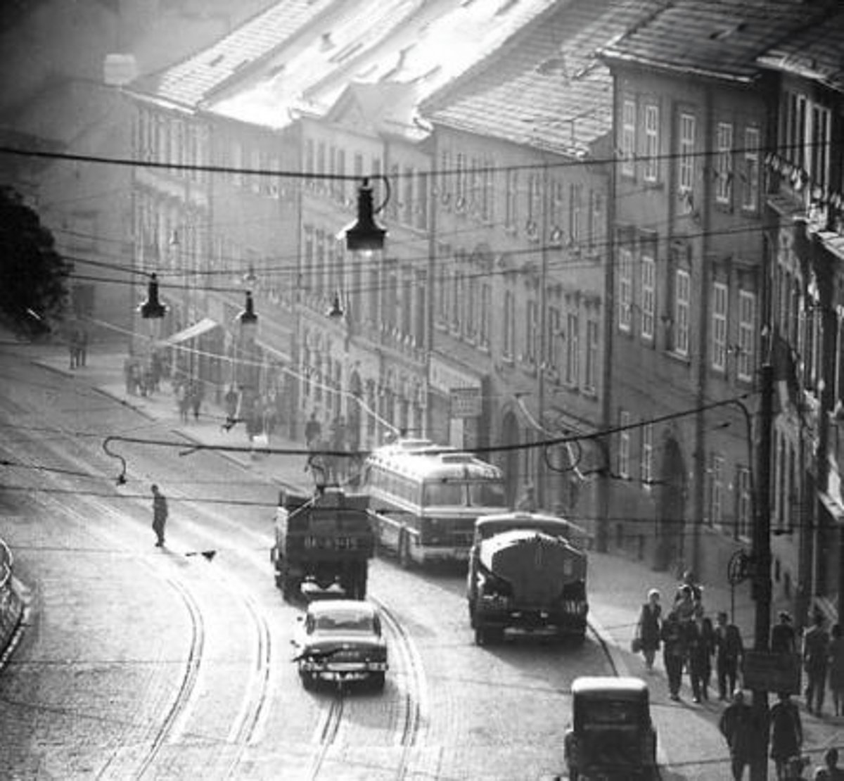 Pekařská - pohled od Šilingrova náměstí, rok 1962