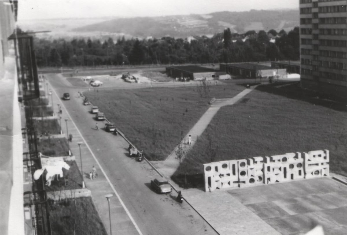 Sídliště Lesná v 70. letech
