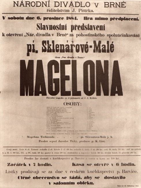 Plakát na hru Magelona