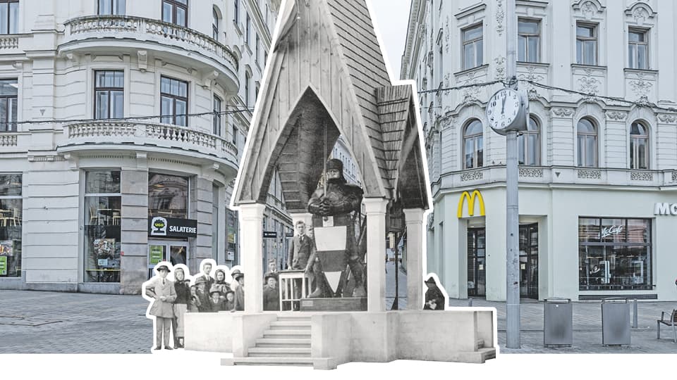 Wehrmann stával při ústí dnešní ulice Zámečnické do nám. Svobody