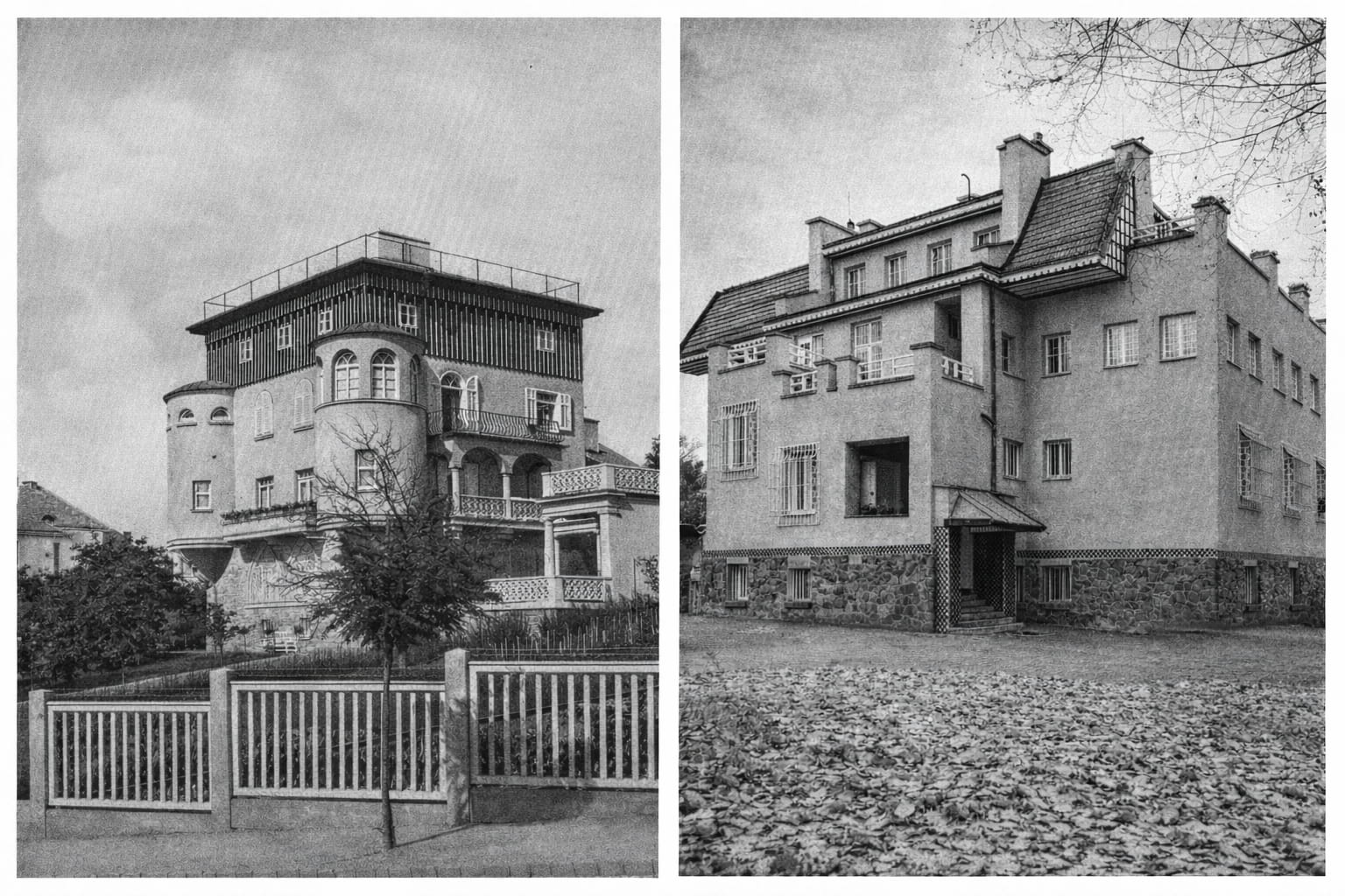 Černá a bílá. Dvě naprosto odlišné vily stvořil stejný architekt