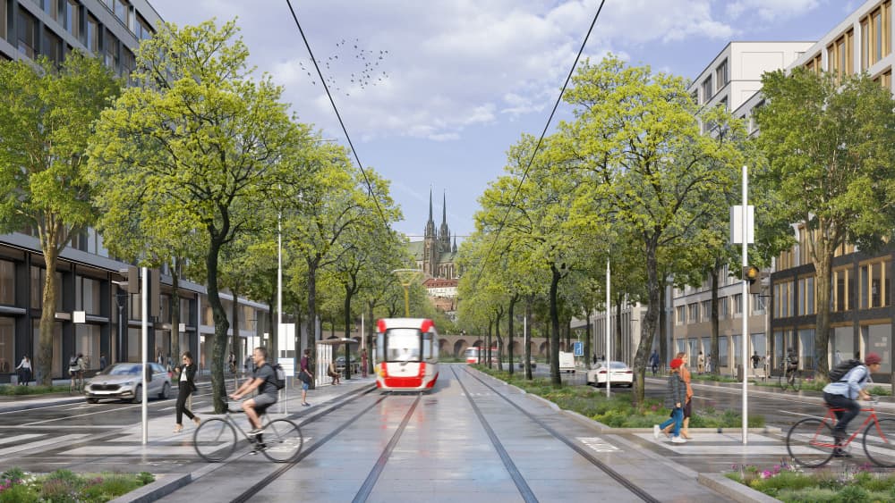 Rok 2026 přinese krok k proměně jižního centra Brna: začíná výstavba severního úseku nového městského bulváru