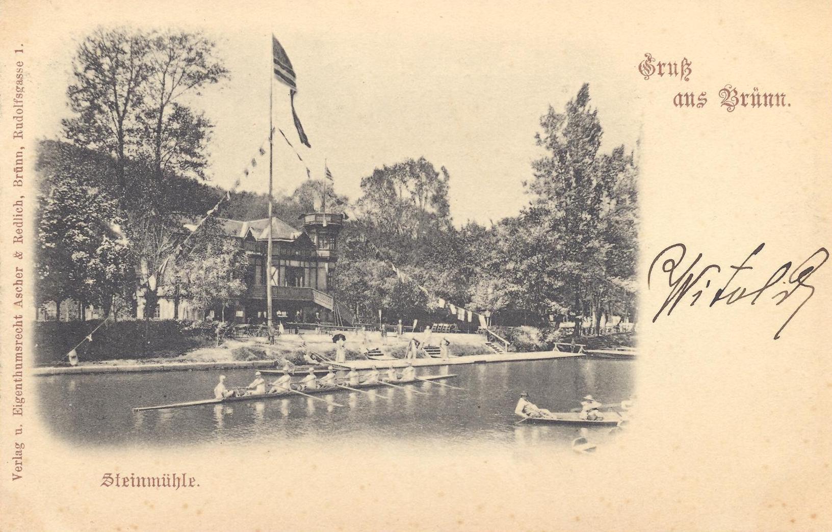 Veslařská v roce 1904.