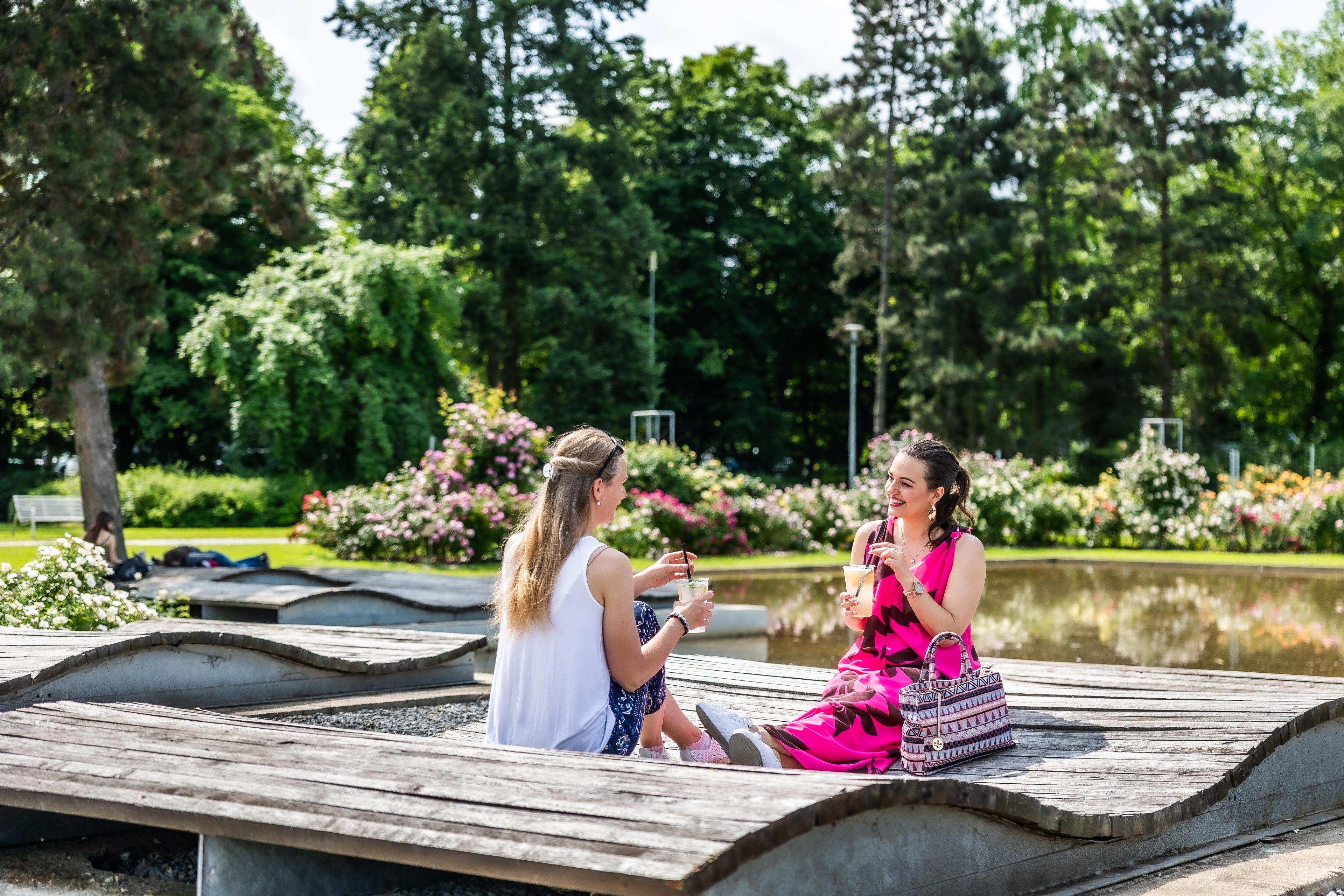 Rozárium v botanické zahradě.