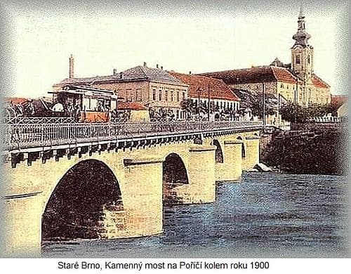 Misto původního brodu přes Svratku.