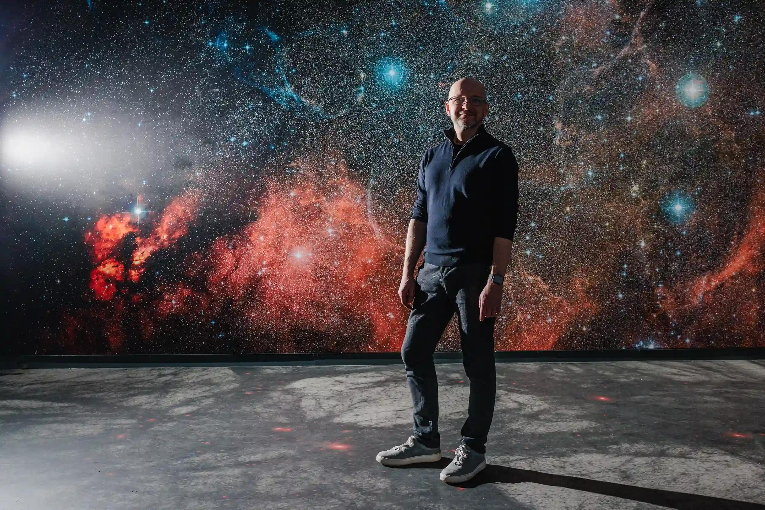 Pavel Gabzdyl v Exploratoriu brněnské hvězdárny