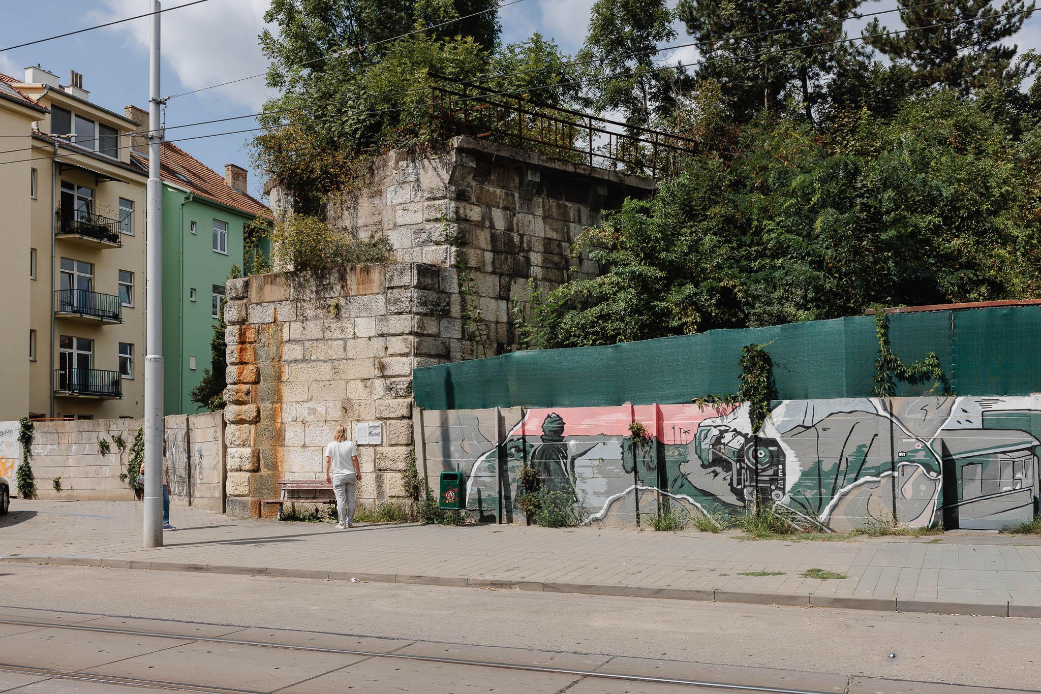 Zbytky mostu Staré Tišnovky na Vranovské ulici