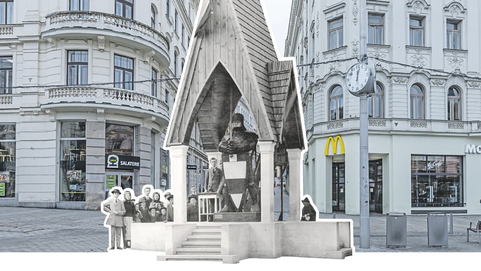 Wehrmann stával při ústí dnešní ulice Zámečnické do nám. Svobody