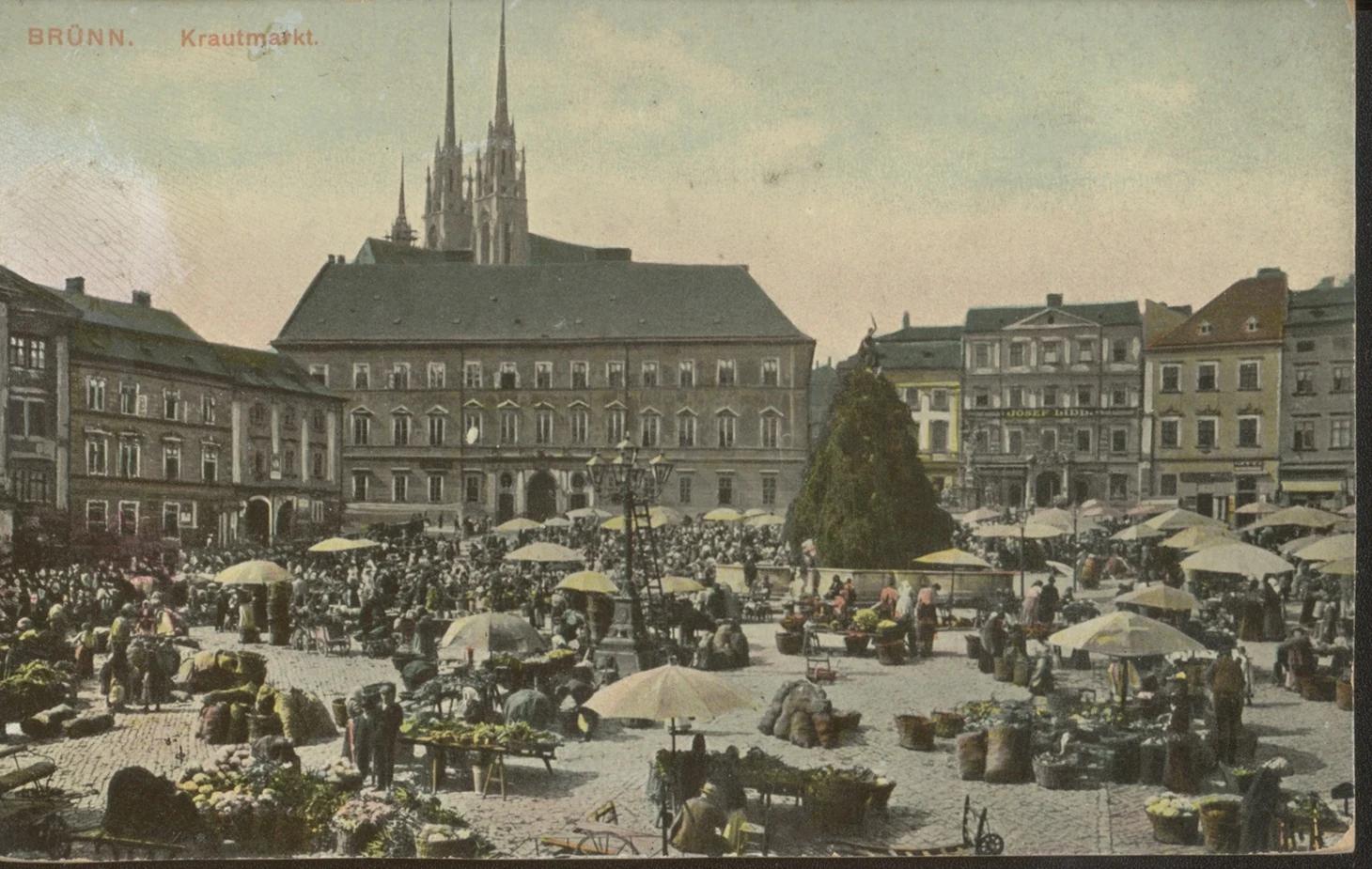 Zelný trh v roce 1908.