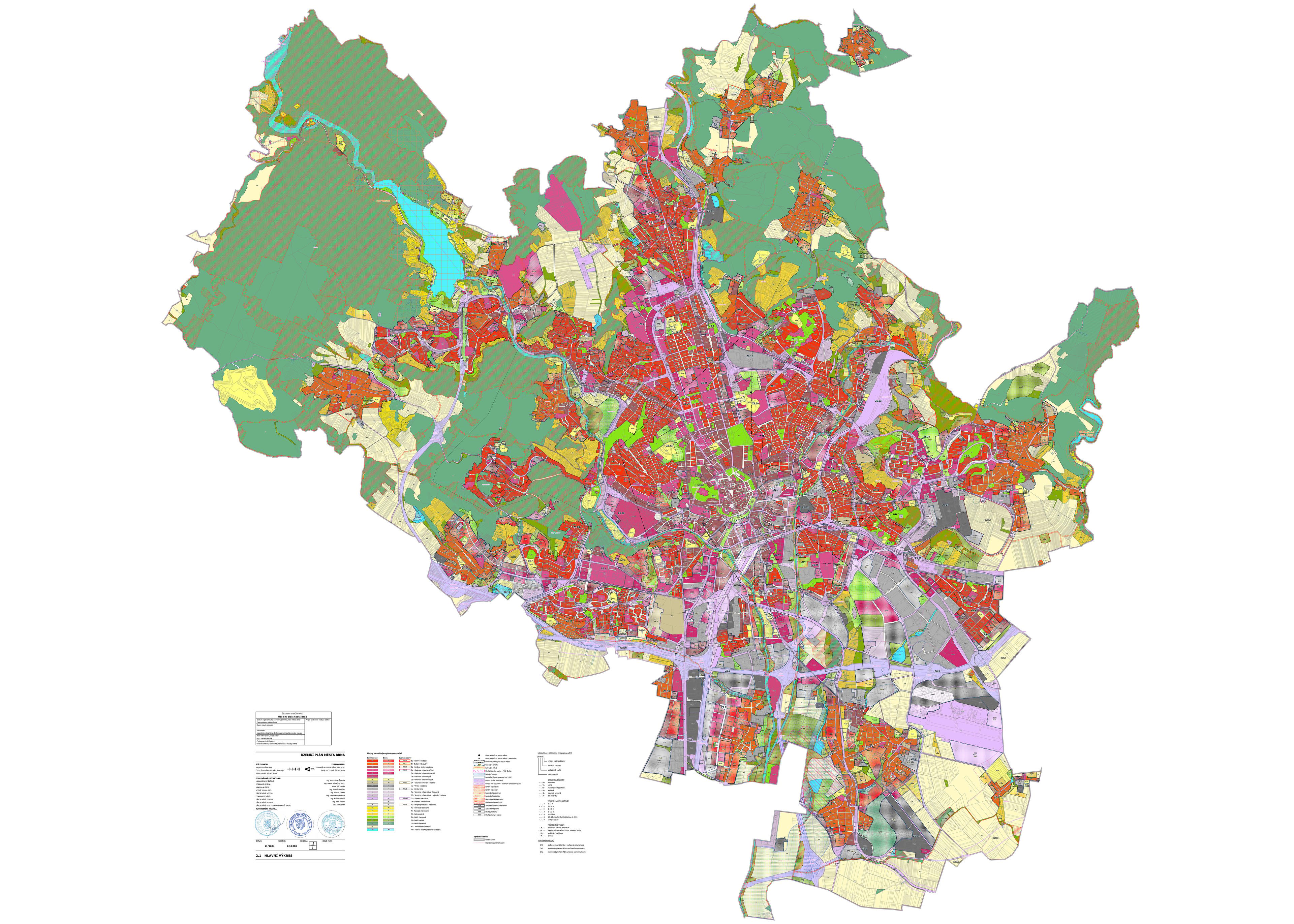 Výkres nového územního plánu.
