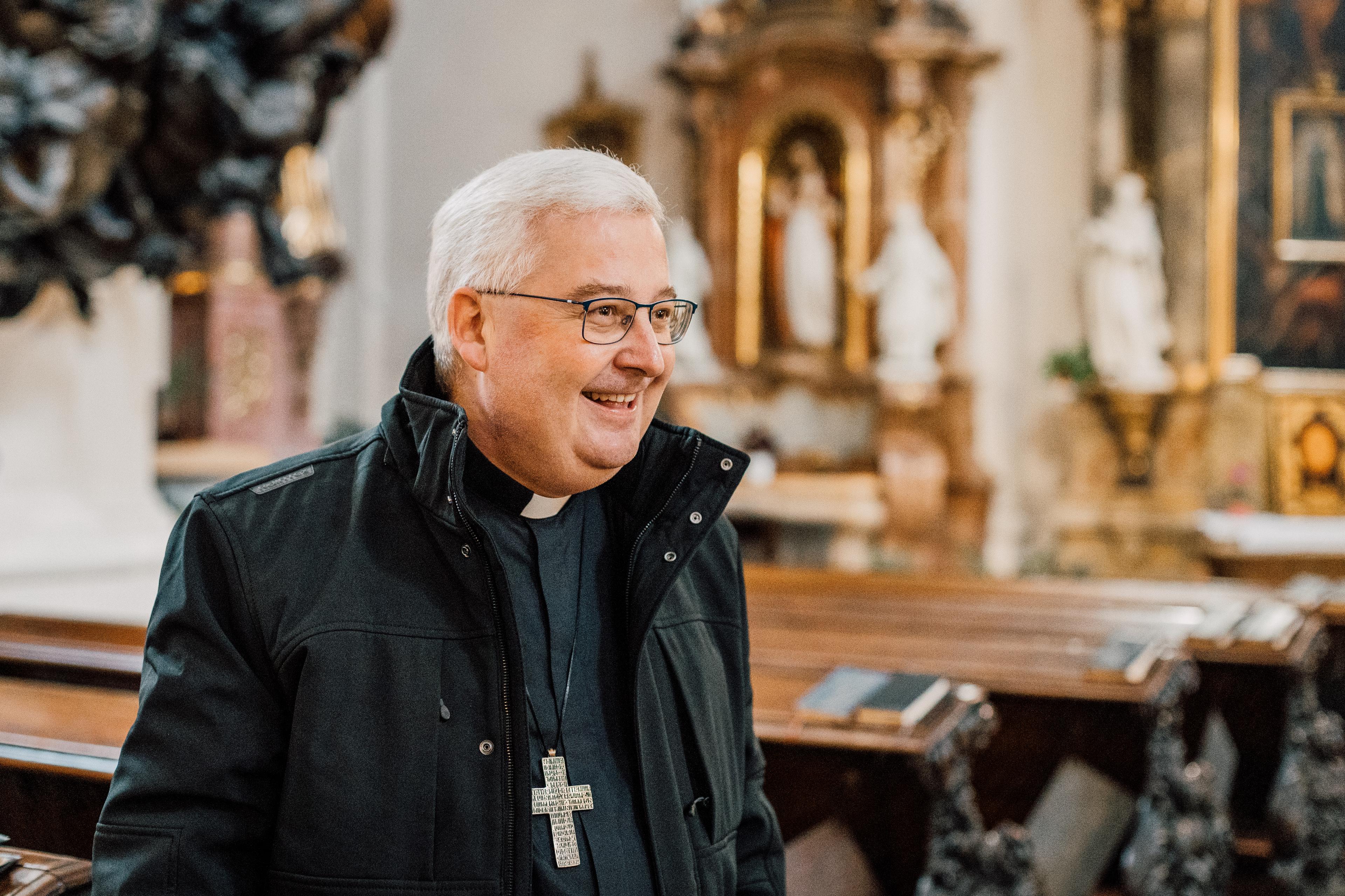 Pavel Konzbul v kostele svatého Michala.