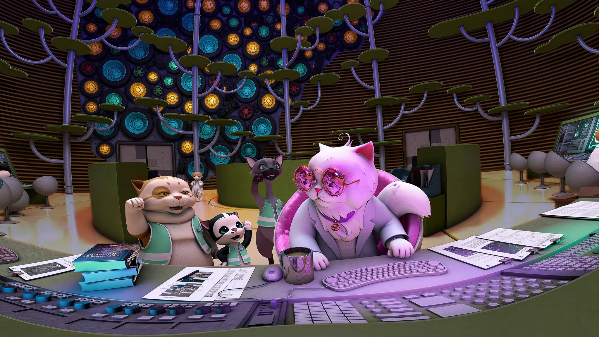 Kočičí dobrodružství za superúplňku: vesmírná jízda pro malé astronauty