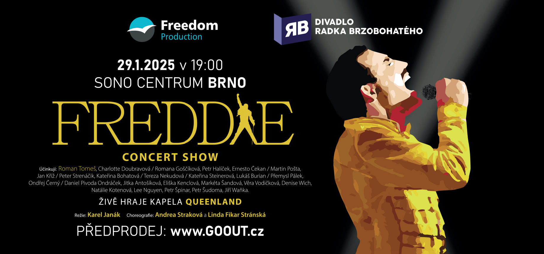 Freddie concert show, oficiální plakát