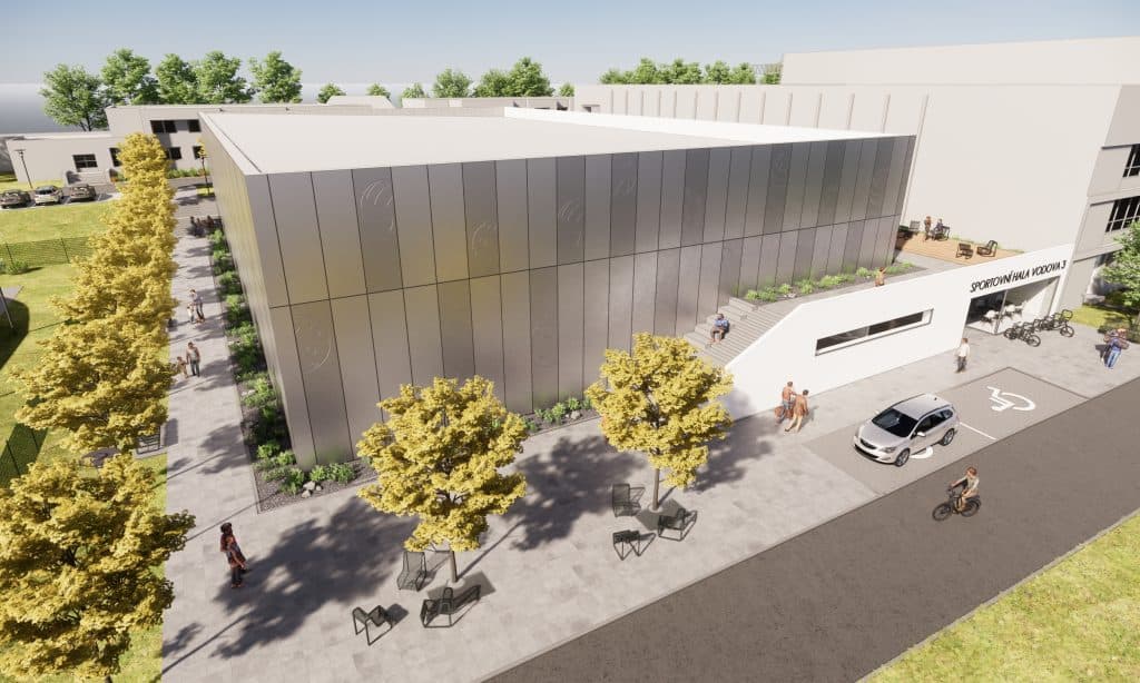 Nová hala v areálu Vodova.