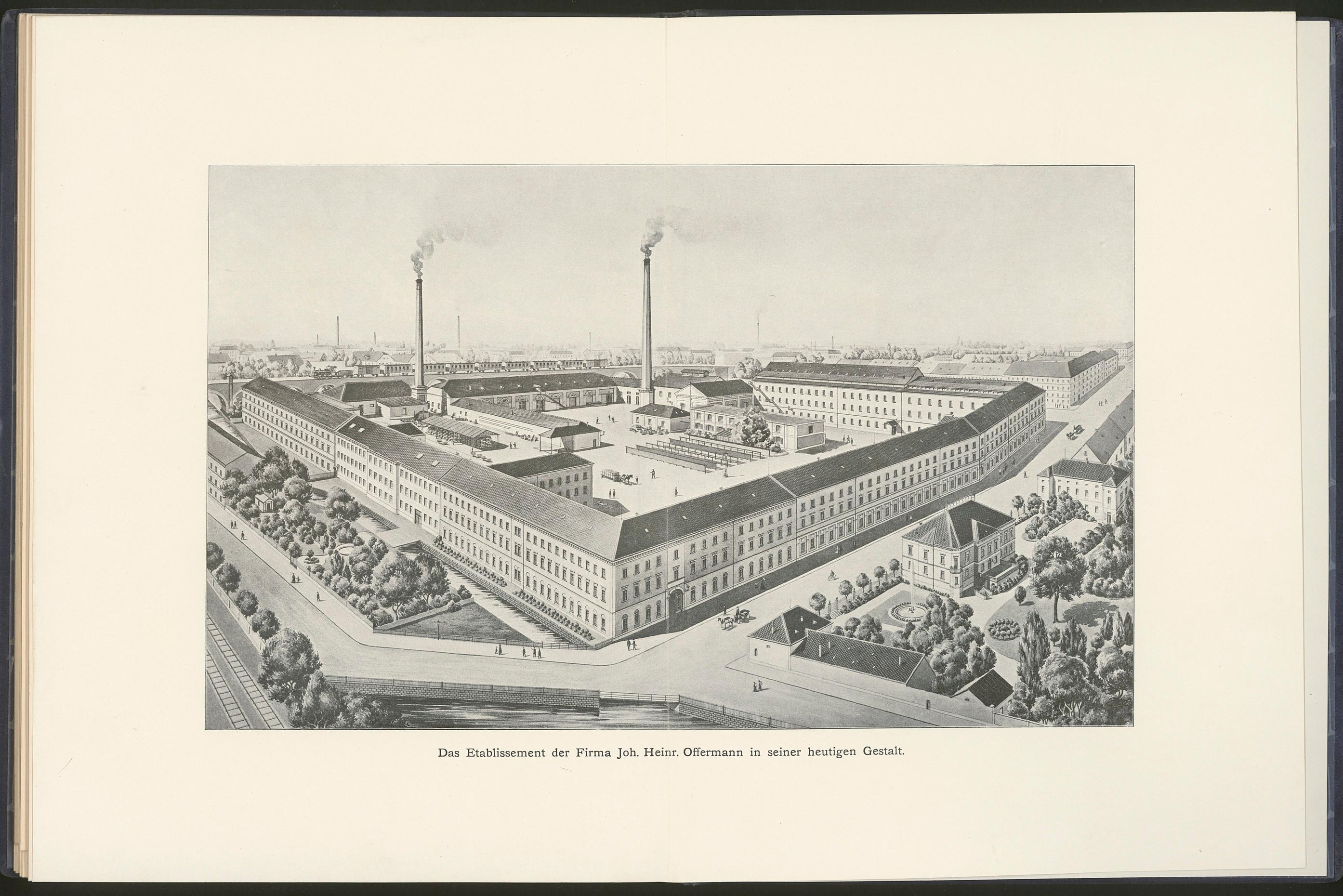 Areál Offermannovy továrny v roce 1912