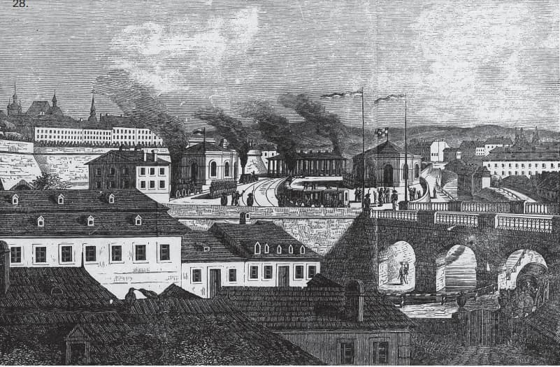 Viadukt vedoucí přes Svratecký náhon, 1839