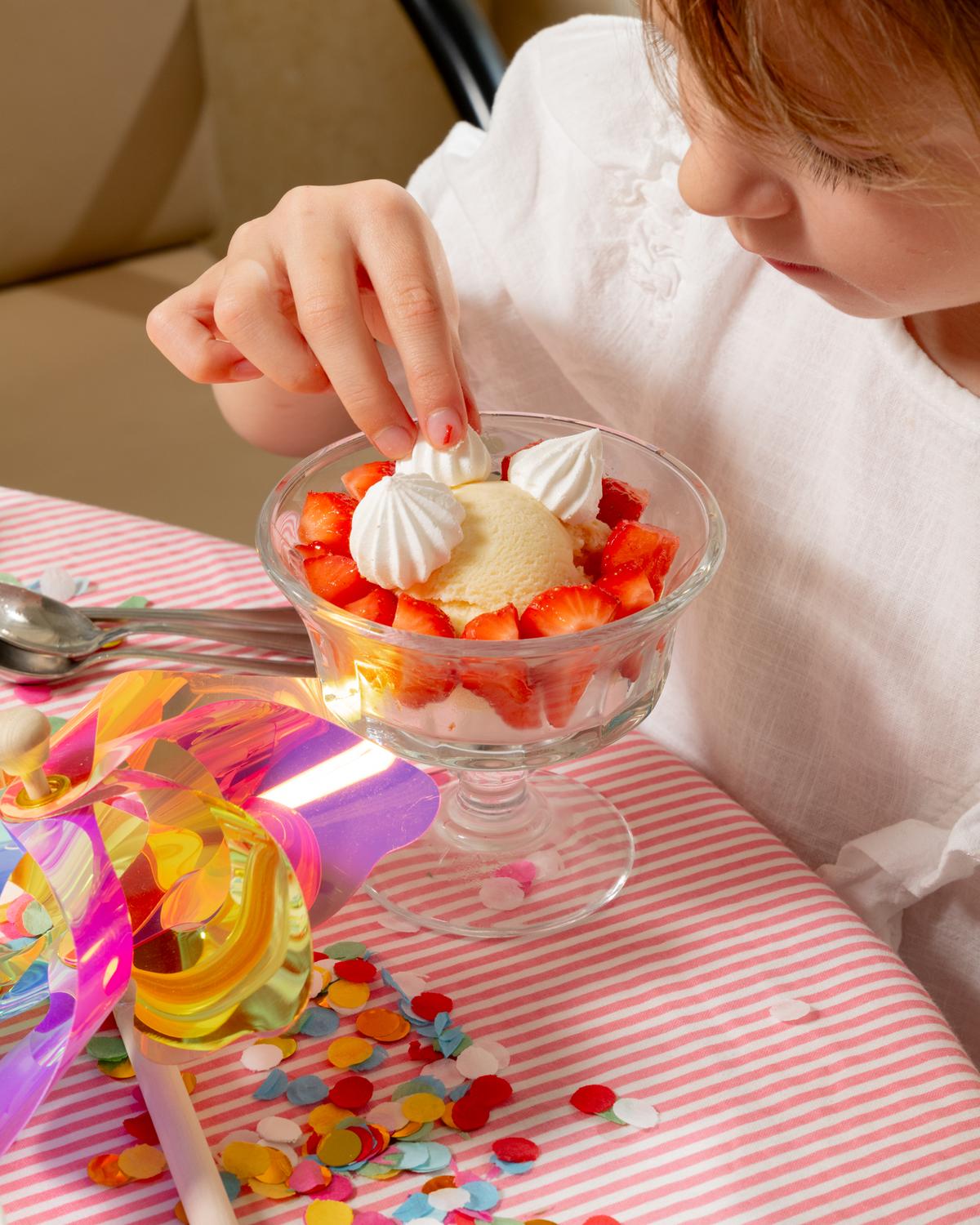 Den dětí u Myšáka 2025, zdobení zmrzlinového poháru