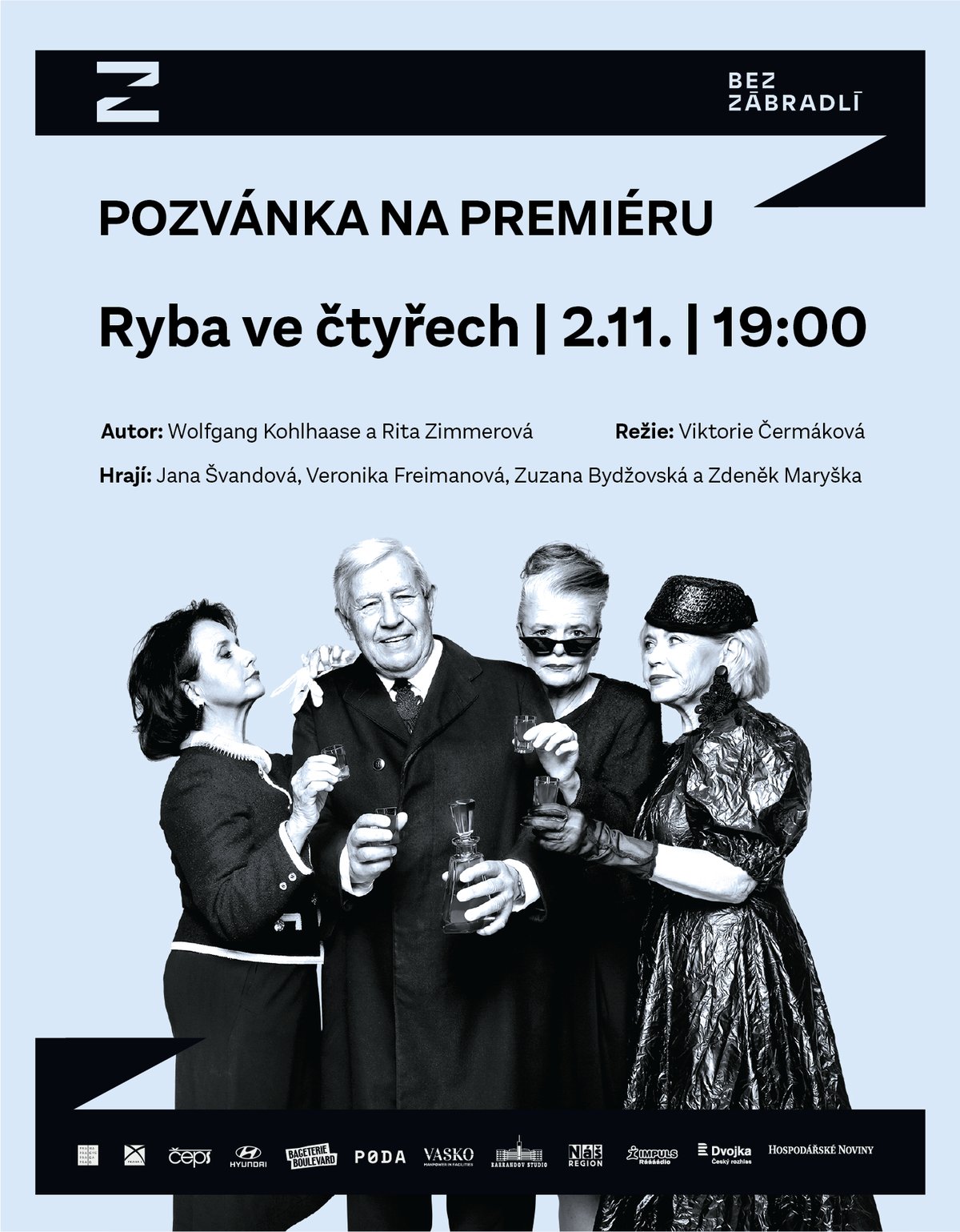 Divadlo Bez zábradlí, hořká komedie Ryba ve čtyřech