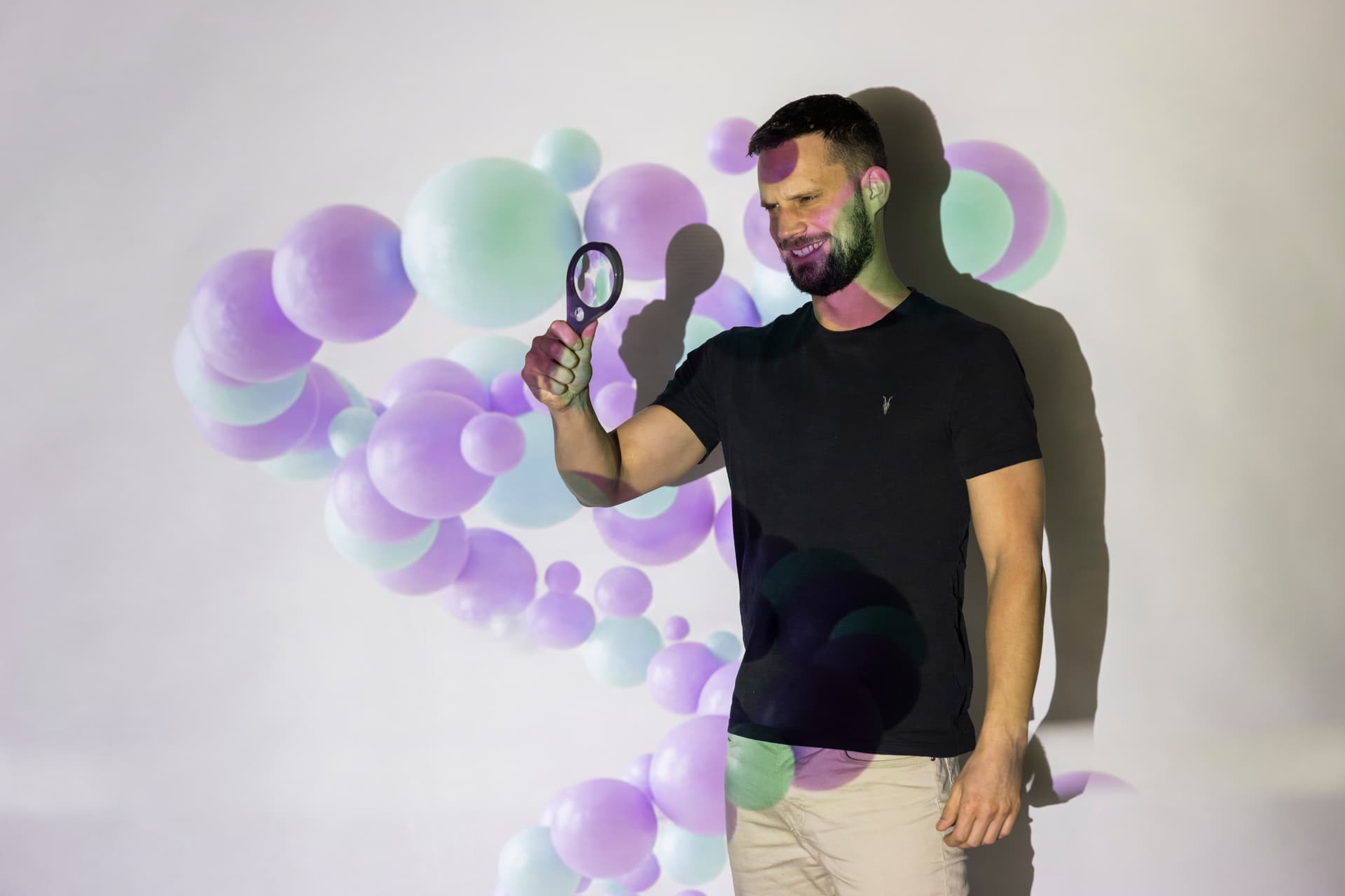 Person exploring future career opportunities and AI-powered job search concepts.