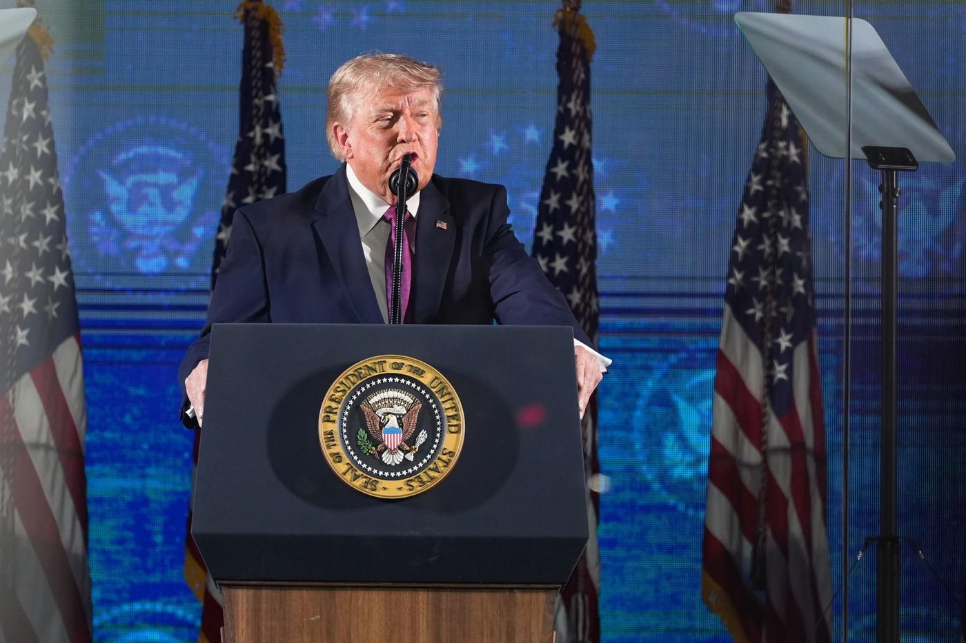 Prezident Donald Trump promlouvá v Národním památníku Mount Rushmore