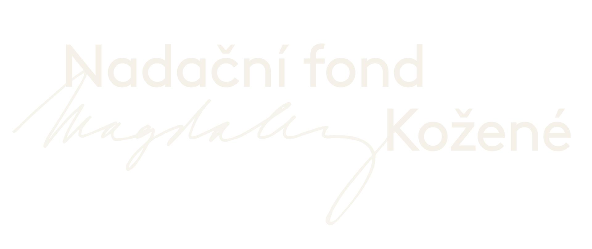 Logo Nadační fond Magdaleny Kožené