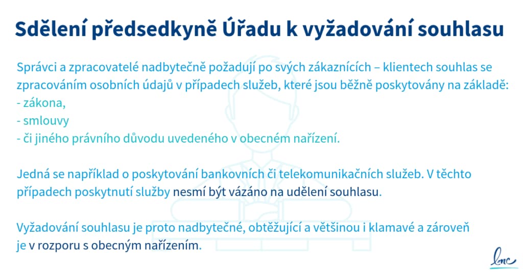 Sdělení z Úřadu k vyžadování souhlasu