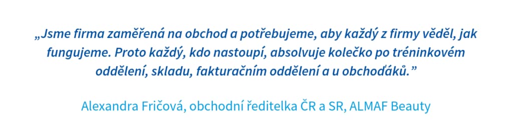 Citace Alexandry Fričové z Almaf Beauty