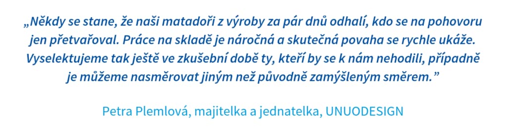 Citace Petry Plemlové z Unuodesign