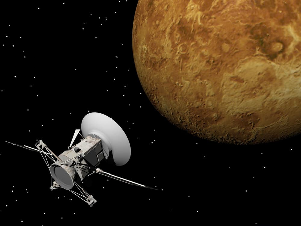 Sonda Magellan poblíž planety Venuše, art