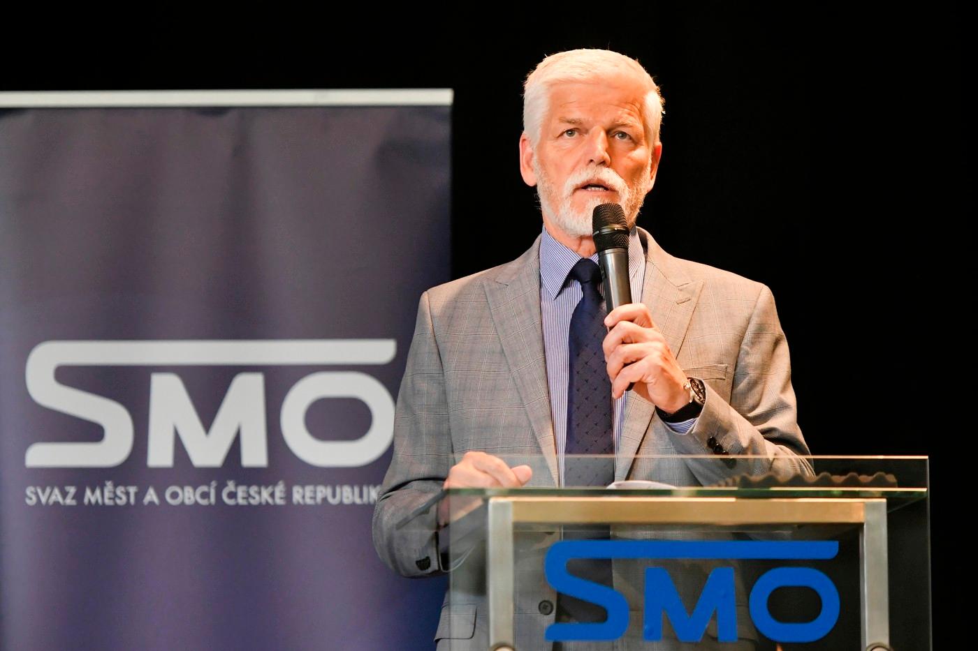 Na nevolebním dvoudenním sněmu Svazu měst a obcí vystoupil prezident Petr Pavel, 29. května 2025, Plzeň.