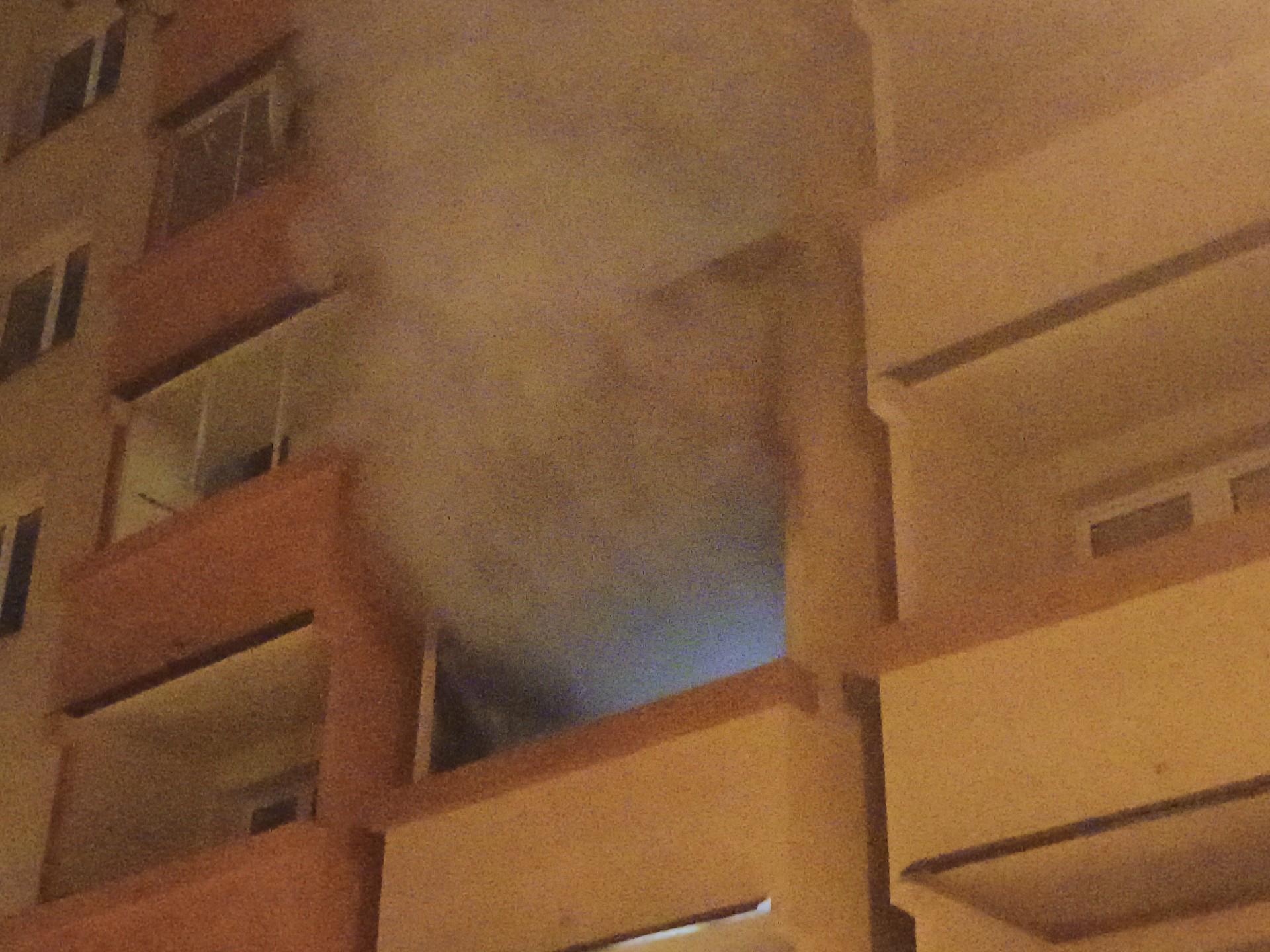 Požár bytu v Českých Budějovicích