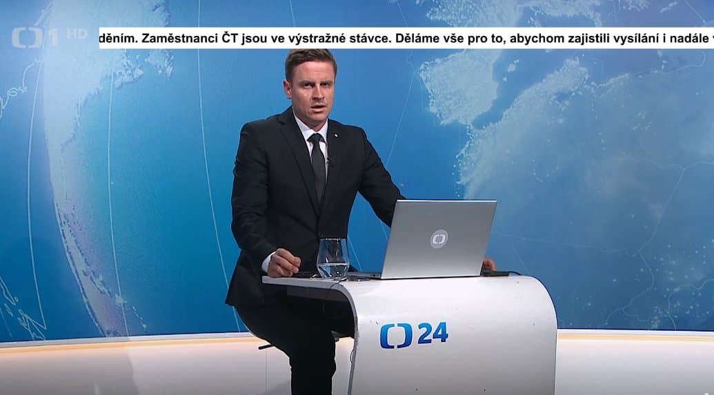 Vysílání Studia 6 České televize, 22. června 2026. Pracovníci České televize a Českého rozhlasu vyhlásili jednodenní výstražnou stávku