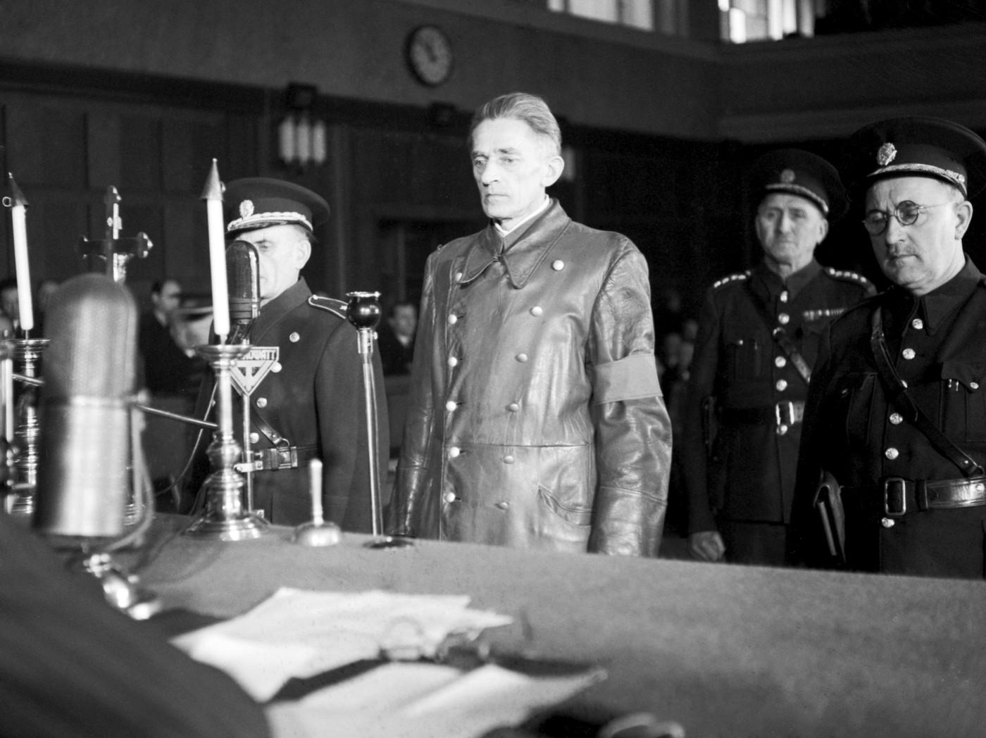 Soudní přelíčení s Karl Hermannem Frankem u mimořádného lidového soudu v Praze na Pankráci
