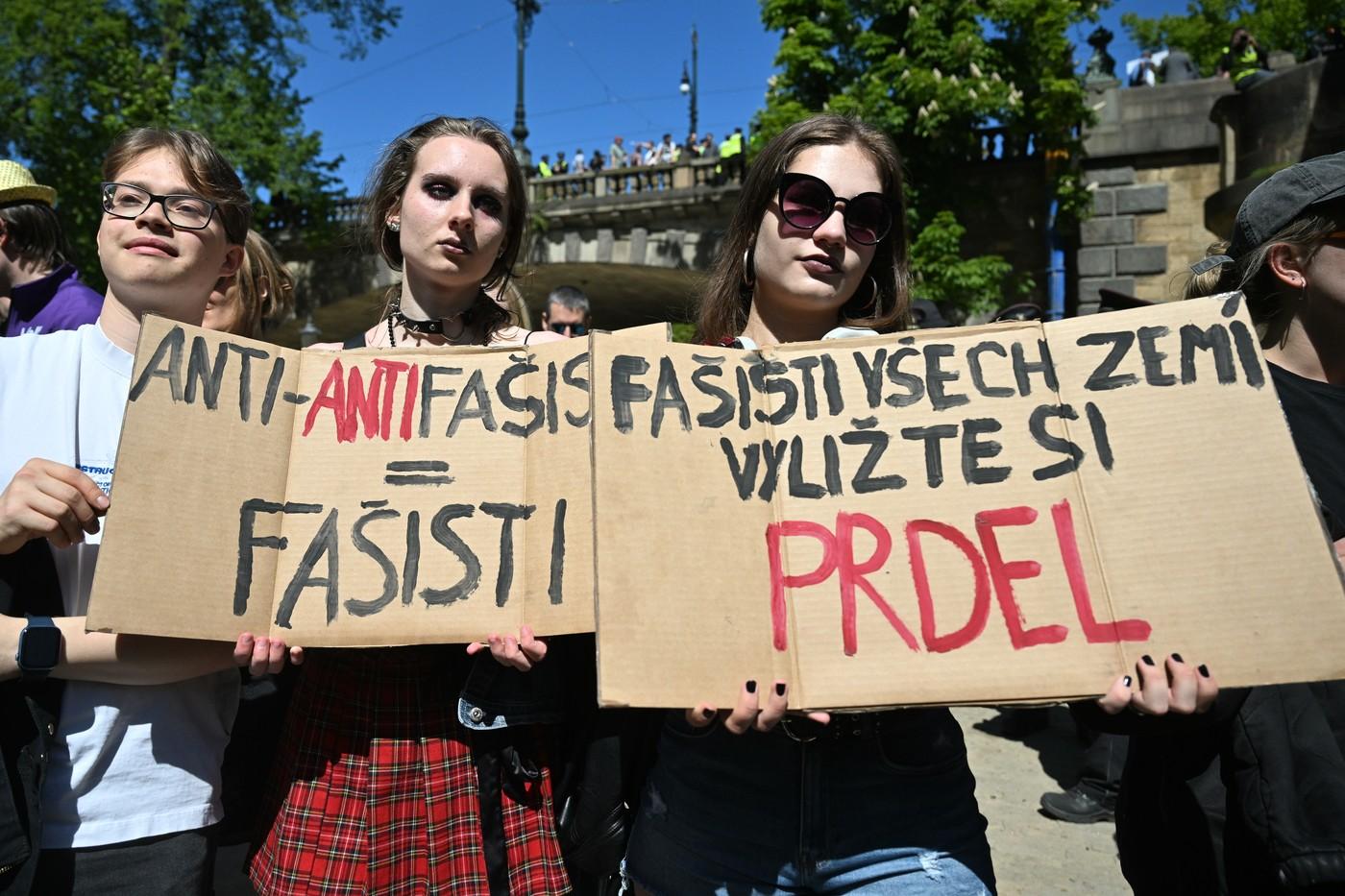 Prvomájová demonstrace proti fašismu v Parlamentu i v ulicích, 1. května 2026, Střelecký ostrov, Praha