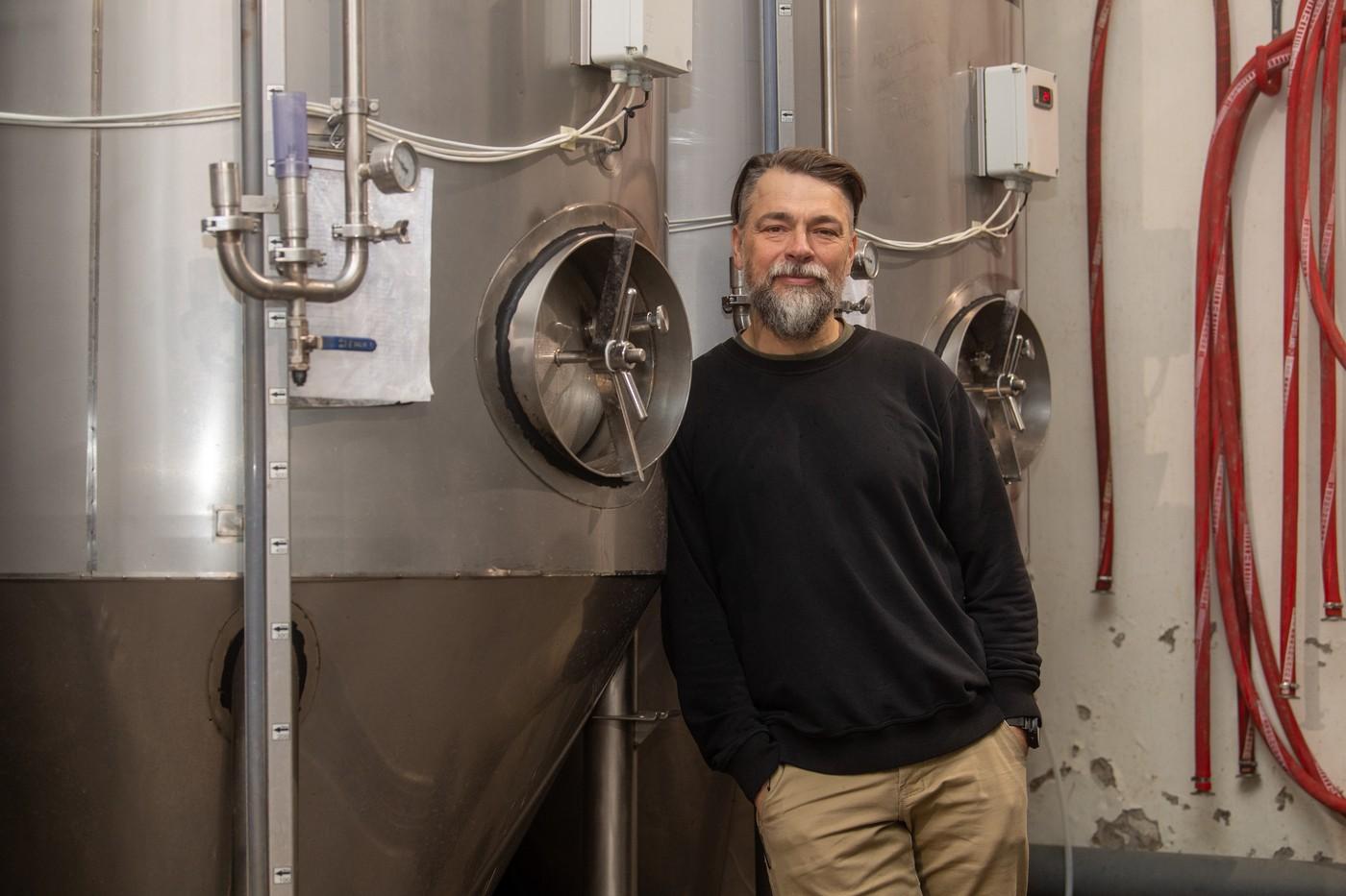 Majitel Přátelského pivovaru Malešov Ondřej Slačálek, 13. března 2025, Malešov (Kutnohorsko).