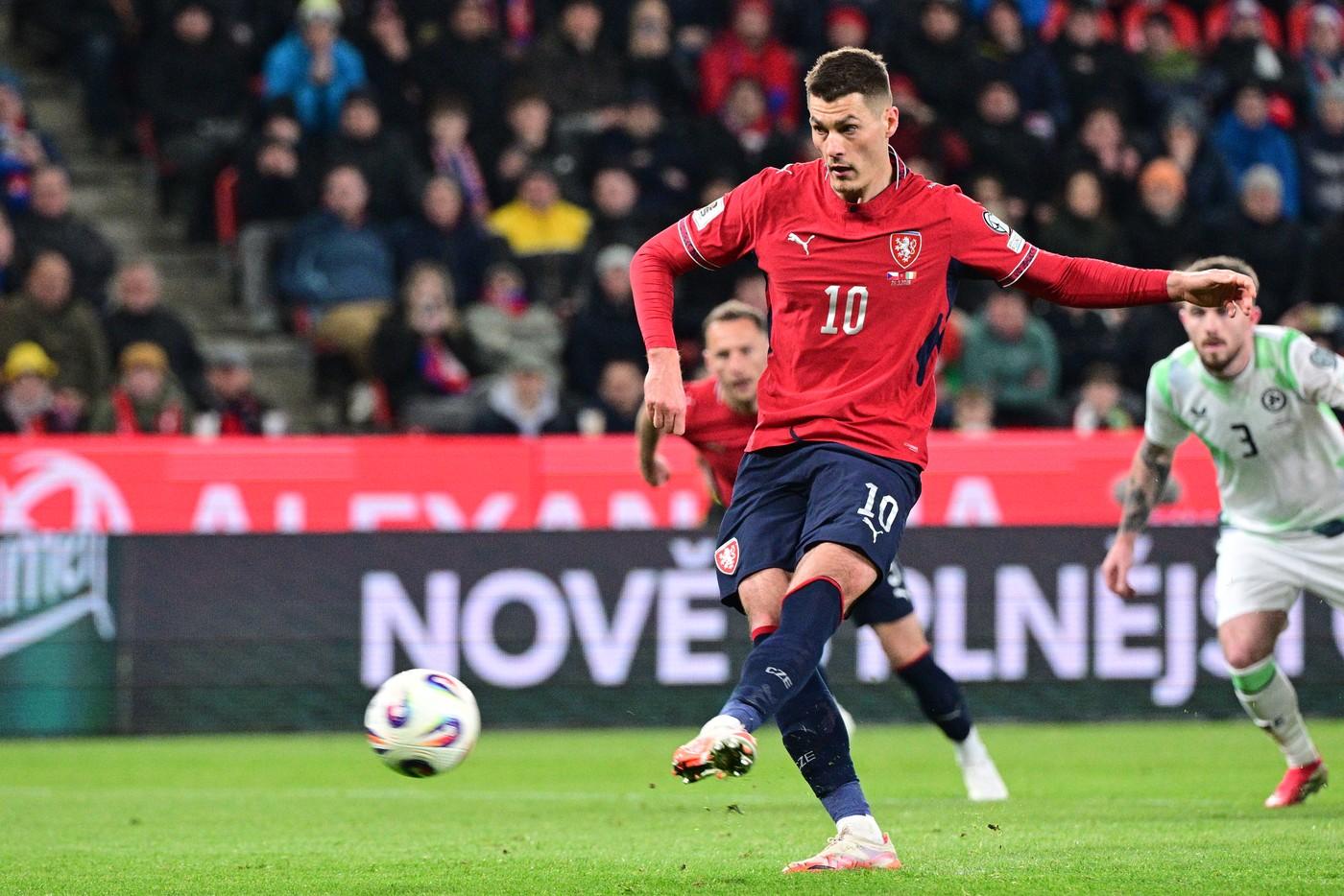 Útočník Patrik Schick (na snímku z 26. března 2026) po vyřazení českých fotbalistů na MS už po skupině ukončil reprezentační kariéru. Rozhodnutí zvažoval již delší dobu.
