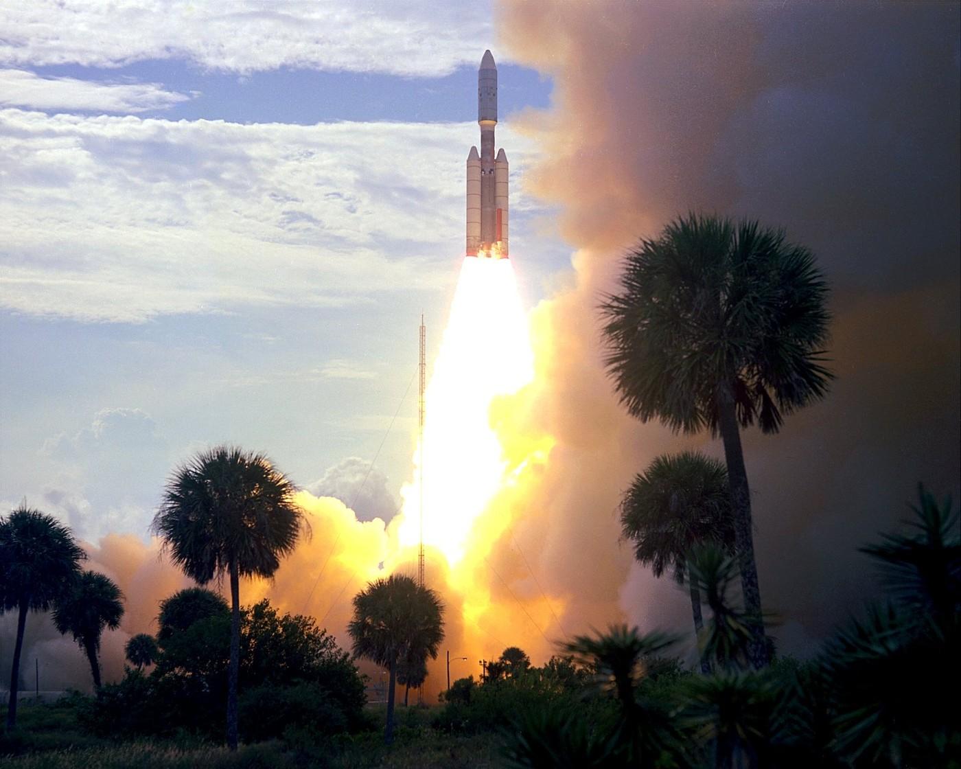 start rakety Titan-Centaur nesoucí sondu Viking 1, 20. srpna 1975, Florida, USA start rakety Titan-Centaur nesoucí sondu Viking 1, 20. srpna 1975, Florida, USA