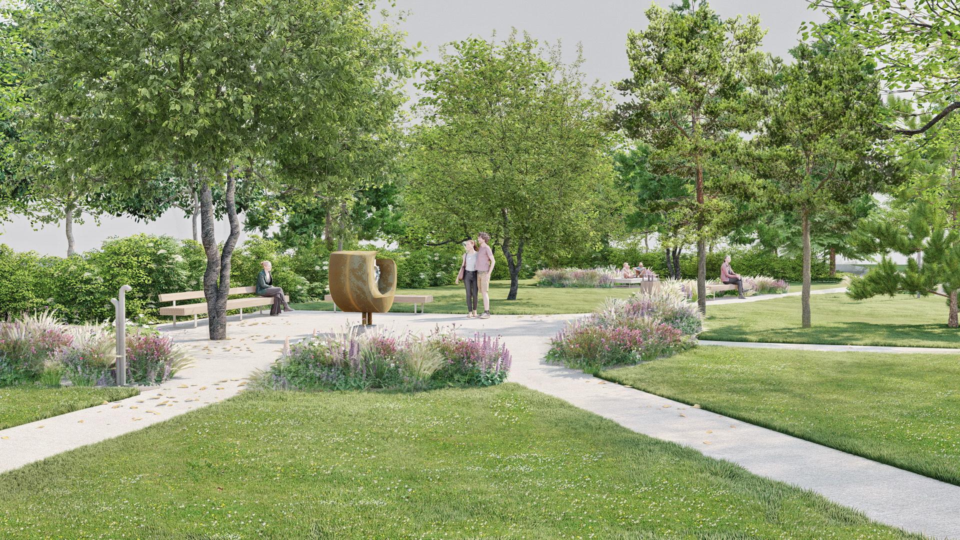 Na sídliště v Ďáblicích v Praze 8 se příští rok vrátí umělecká fontána Prameník od sochaře Vladimíra Kýna. Městská část nechá vytvořit repliku původní bronzové plastiky (na vizualizaci). V okolí zároveň vznikne odpočinková zóna s loukou, lavičkami, květinovými záhony a stromy. 