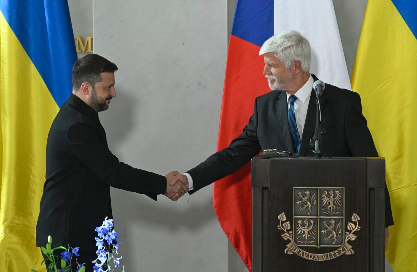 Volodymyr Zelenskyj a Petr Pavel Volodymyr Zelenskyj a Petr Pavel