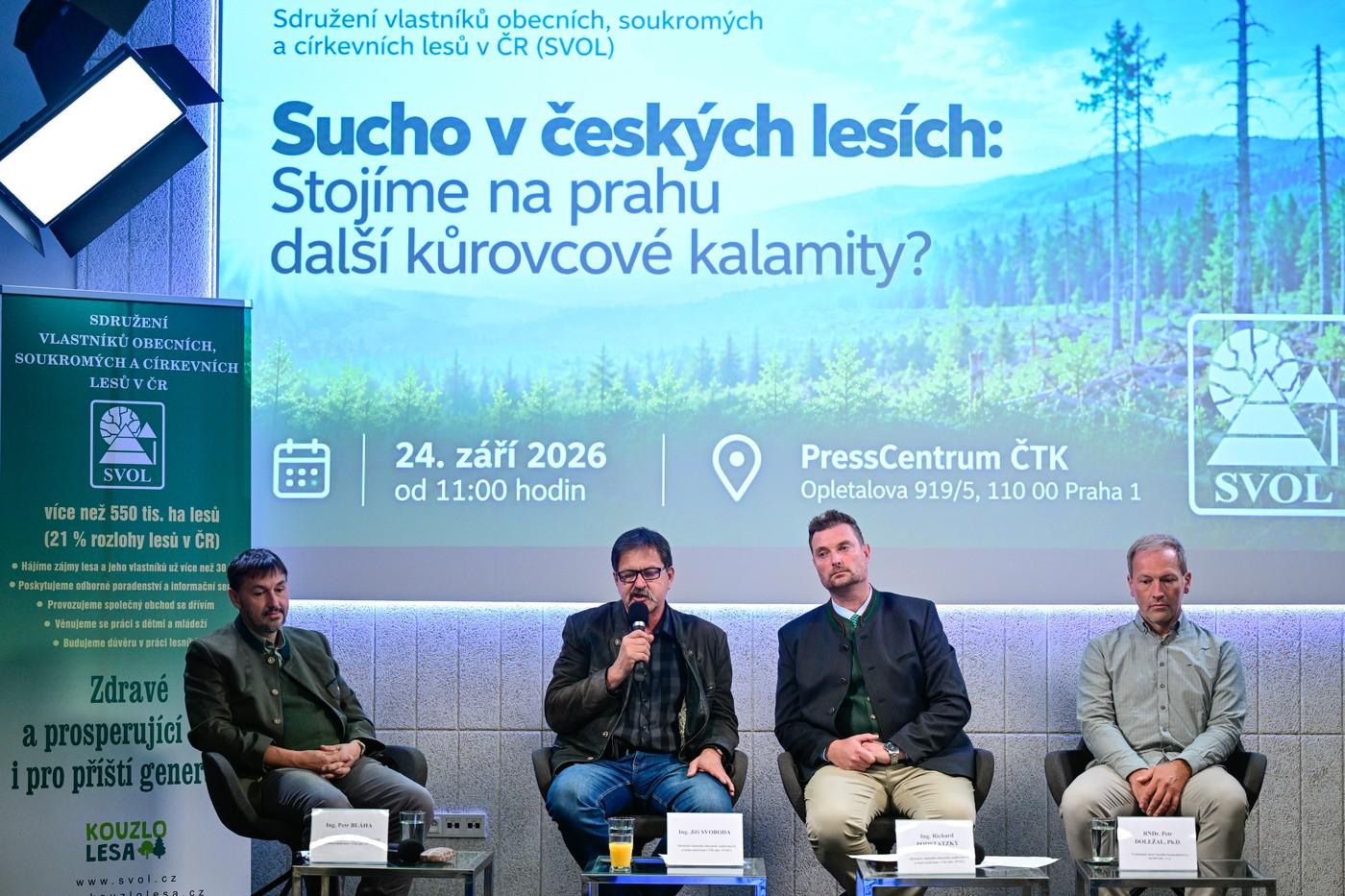 Tisková konference k problematice sucha v českých lesích a hrozbě další kůrovcové kalamity