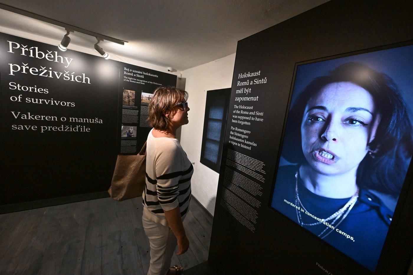 Ukázka z expozice Památníku holokaustu Romů a Sintů v Čechách v Letech u Písku