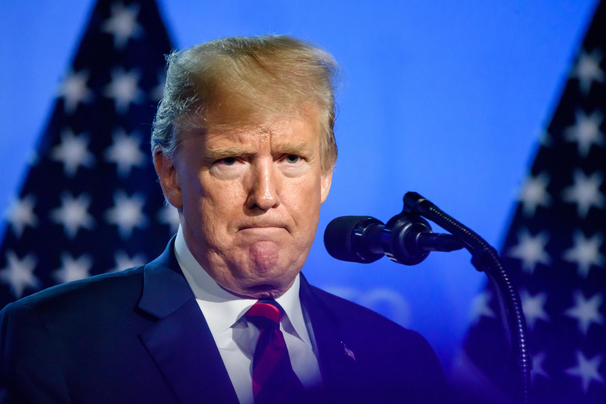 Donald Trump, nepotěšený Donald Trump, nepotěšený