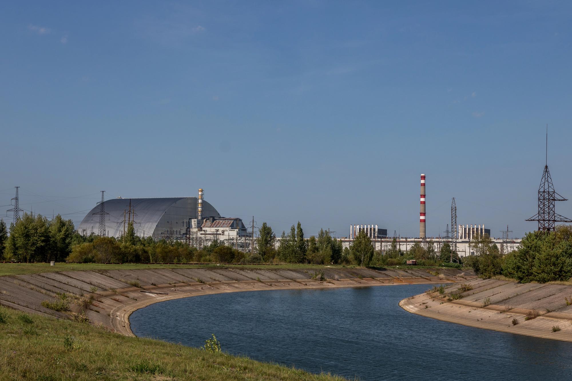 Sarkofág nad jaderným reaktorem v Černobylu